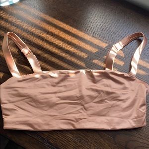 STRETCH SATIN BRALETTE | DESERT CLAY